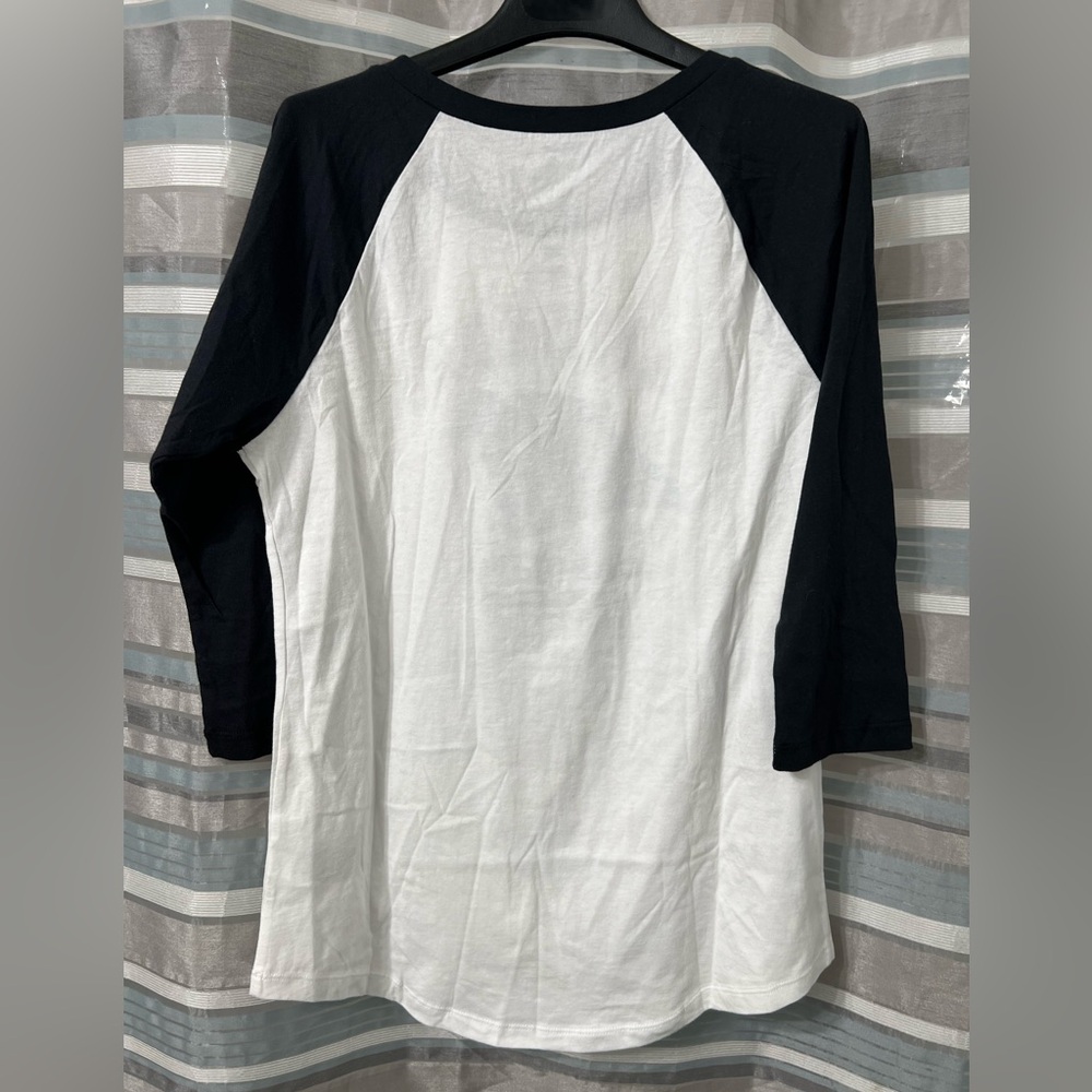 Carolina Panthers Black and White Raglan Shirt - Picture 2 of 7